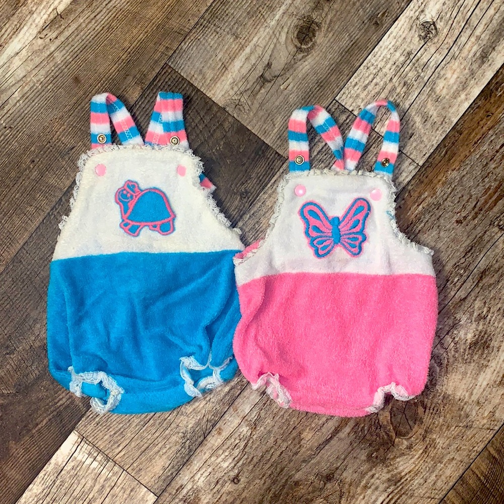 Vintage handmade bubble rompers
